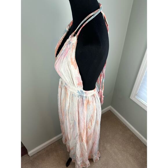NWT BOHO ME Deep V-Neck Tank Dress in sherbert- Medium - Picture 5 of 8